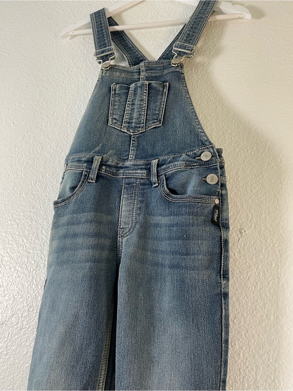 Silver Jeans Light Blue Denim Overalls Nisha Girls 14